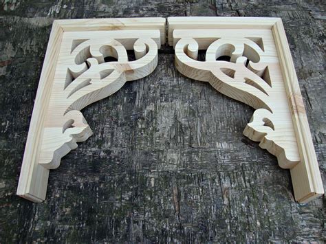 decorative wooden brackets for shelves